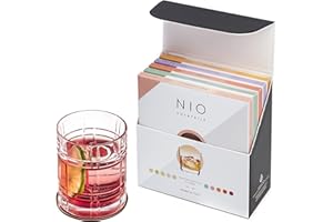 NIO Cocktails - Box Bitter e Dolci Misti, 5 Drink da 10cl già Miscelati, Pronti da Bere (i Bitter: Negroni, Manhattan, i Dolci: Cosmopolitan, Daiquiri, Gin Proved), Gift Pack, 50cl