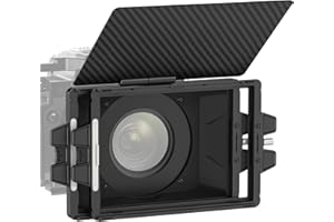 NEEWER Mini matowe pudełko z dwiema tackami filtrującymi 10 cm x 14 cm, flaga z włókna węglowego, 4 okrągłe adaptery pierścieni obiektywu (67/72/77/82 mm), kompatybilne z akcesoriami SmallRig kompatybilne z filtrem K&F NISI TIFFEN, PG002