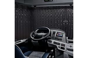 ZATOOTO Cortinas de Camiones 2 Piezas, Accesorios de Camiones, Pliegues de Cortina, Persianas para Dormir en el Automóvil, la luz del Sol Apagón, Ancho (240 x 90 cm), Gancho Incluido