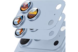 Jurqqer KamerasSkydd för iPhone 18 Pro Max, 2 Pack Glaciär | 9H Härdat Glas Ultratunt Och Flygplansaluminiumlegering - överlä
