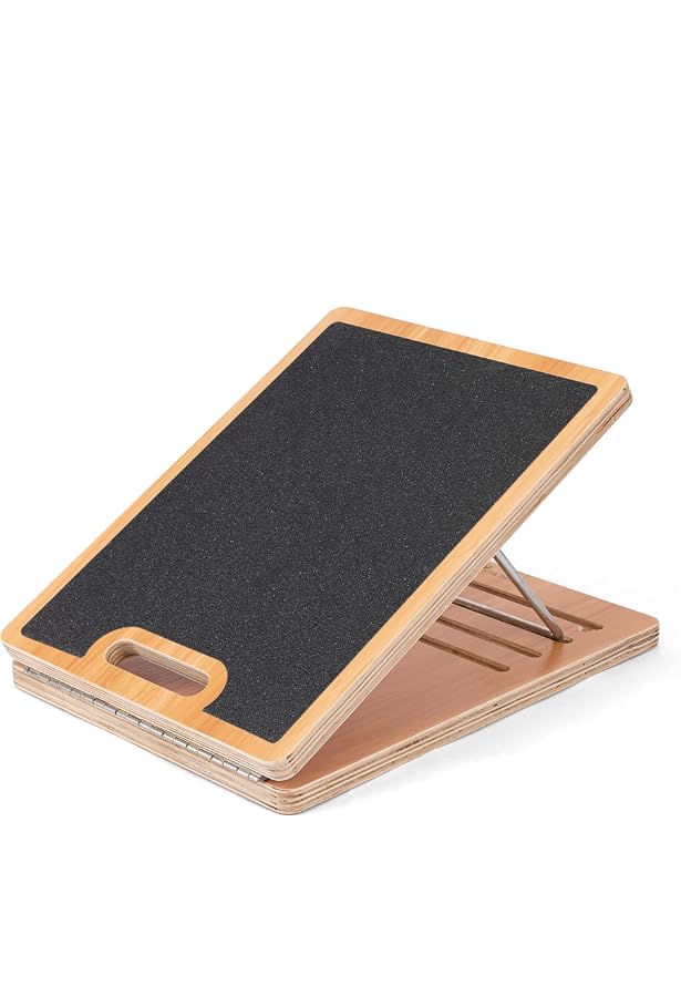 Produktbild von Professionelles Schrägbrett Aus Holz - Verstellbarer Wadendehner, 5 Winkel