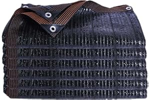 SSFMSF Shade Cloth 85%-95% Shading Rate UV Resistant Shade Sunblock Net Shading For Conservatories, Balconies, Carports, Garden Patios Or Kennel. (Black Plain Weave 12-Pin / 1m * 2m / 3.4ft * 6.6ft)