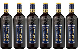 Grand Sud - Merlot aus Süd-Frankreich - Sortentypischer Trocken Rotwein (6 x 1 L)