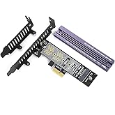 ELUTENG PCIe NVMe Adapter M.2 PCI-e to NVME SSD Expansion Card Supports PCI-Express X1 X4 X8 X16 Slots M.2 Adapter with Heat 