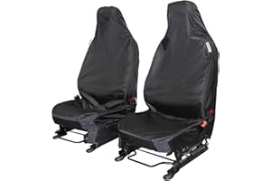 WATERPROOF SEAT COVER CO Waterproof Car Seat Covers, Semi Tailored Fit, Driver & Single Passenger Seat Set, Allows for Air Bags