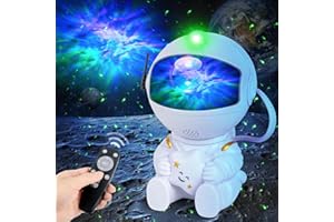 EveryKip® Astronaut Galaxy Star Projector, Luz Nocturna con Nebulosa, 8 Modos, 360° Rotación y Control Remoto, Dormitorio y Proyector de Techo, Mejores Regalos Para Niños y Adultos