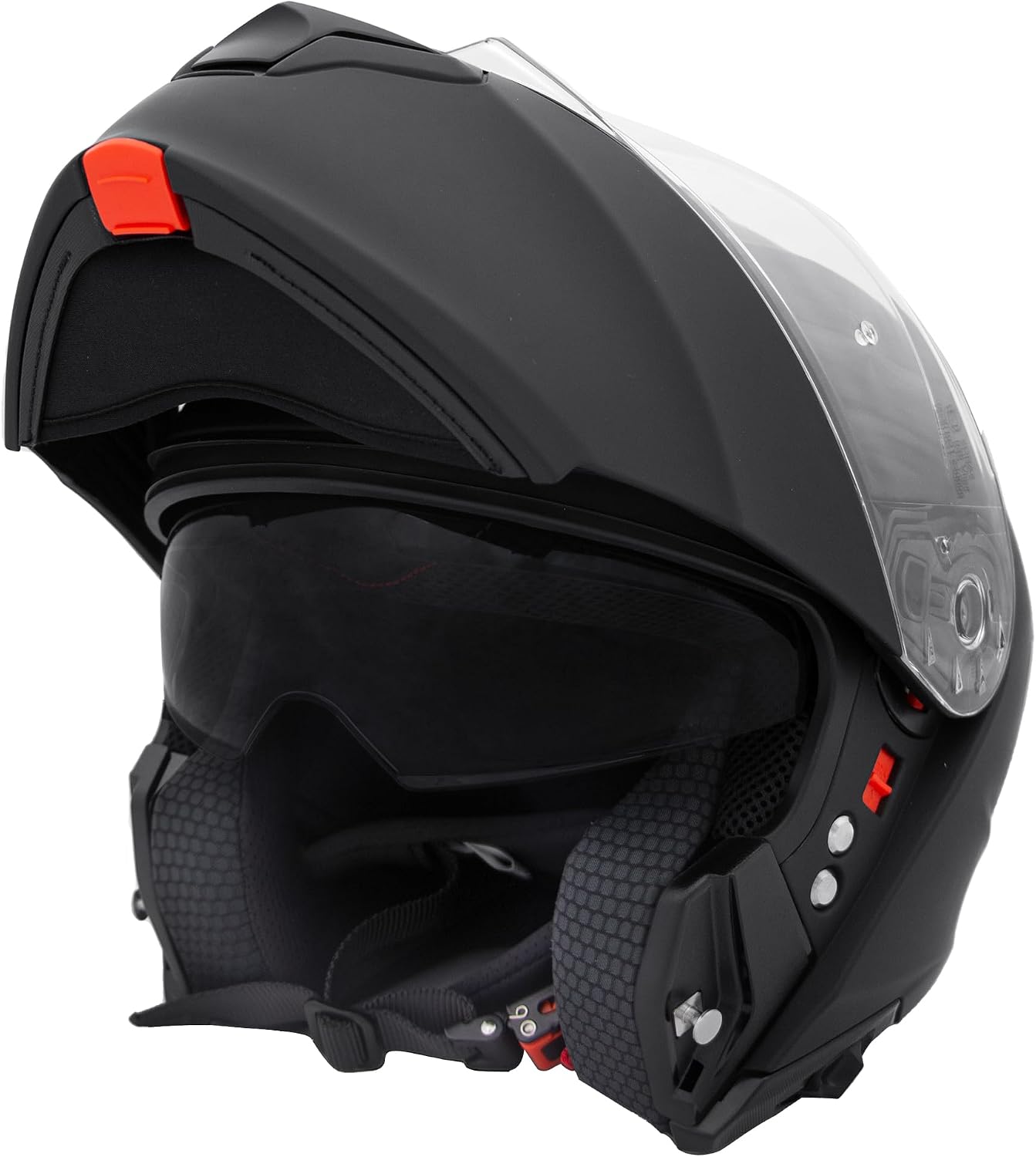Zorax Matt Black M (57-58cm) ZOR-838 Double Visor Modular Flip up Front Motorcycle Motorbike Helmet ECE 2206 Approved