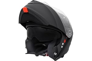 Zorax Mattschwarz XXL (63-64cm) Klapphelm Integralhelm mit Doppelvisier Motorradhelm Damen und Herren ECE 2206 Genehmigt