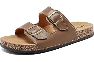 zaxunai Pantoletten Damen Herren, Sandalen Schlappen Sommer Mit Kork, Rutschfest Latschen Zehentrenner