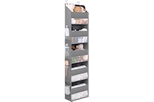 GRANNY SAYS Organizador Puerta Colgante de 5 Bolsillos, Pack de 1 Organizador Colgante sobre la Puerta, Organizador Puerta, Organizador Colgante Puerta, Over Door Hanging Organizer, Gris