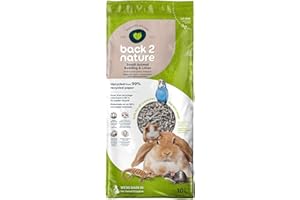 BACK-2-NATURE Back 2 Nature Einstreu & Streu (10l) – Hochabsorbierend, aus 99 % Recyclingpapier, weich & sicher für Kaninchen-, Vogel-, Frettchen- & Hamsterkäfige, kompostierbar & frisch duftend Hamstereinstreu