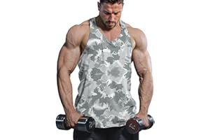 Lehmanlin Herren Sport Stringer Tank top,Bodybuilding Workout Tank Tops für das Fitnessstudio,Tägliches Training lässige T-Shirts Quick Dry