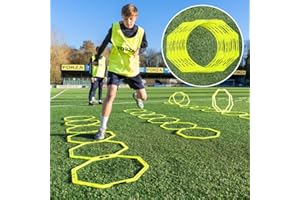 FORZA Anillos Octo de Agilidad [6 Piezas] | Juego de Aros de Velocidad para Entrenamiento de Fútbol | Material de Entrenamiento y Fitness para Adultos y Niños | con Bolsa de Transporte