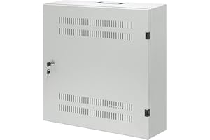 Intellinet Low-Profile 19 Wall Mount Cabinet with 4U Horizontal, W128828819 (Cabinet with 4U Horizontal and 2U Vertical Rails Slim, Space-Saving Enclosure with Only 170 Mm (6.7 In.))