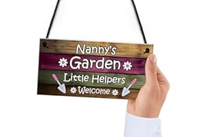 Red Ocean Garden Sign Hanging Wall Plaque Gift For Nan Nanny Summerhouse Sign Gift From Grandchildren