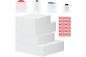 SIBOSEN 300 Pcs Plate Packing Sleeves for Moving Packing Foam Pouches Kit with Fragile Label Sheet 4 Sizes Cushion Wrap Material for Transportation Moving Supplies Kitchen Dish Plate Glasses Cup