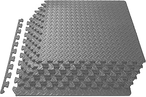 Meisterhome - 60x60x1cm - 15 Stuck - 5.4 m² - Anthrazit Schutzmatten Set Puzzlematte Bodenschutz Matte - Puzzle Bodenschutzmatten Unterlegmatte | Fitnessmatte Turnmatte Sportmatte Trainingsmatte