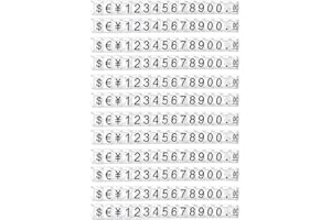 KEMUZ Etiquetas de precio Cubos de visualización de precio Contador de números ajustables Etiqueta de precio de venta Bloques de precio de venta 12 piezas para joyería Reloj Anillo Dollar, Negro