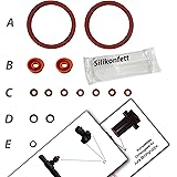 Wartungsset für Jura Impressa Brühgruppe mit Drainageventil | AEG Krups | Dichtungsset (EPDM & VMQ) | mit Silikonfett
