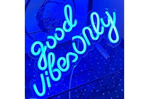 YUEYYNS Insegne al Neon Good,Luci al neon good vibes only alimentate tramite USB adatte per feste in camera tutti i tipi di bar festivi Luci al neon per decorazioni natalizie