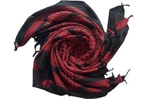 MILSPEC SURPLUS Écharpe Shemagh 100 % coton - Masque facial arabe anti-poussière - Pour la tête de la tête et le cou - Camouflage numérique - Grenade - Crâne - Étoile