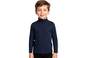 Liabel Lupetto Bambino Caldo Cotone Morbido Dolcevita Bambino Manica Lunga Collo Alto 3-14 Anni