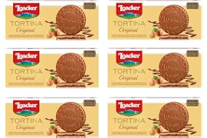 6x Loacker Tortina original 3pz choklad njutning fylld med hasselnötskräm tårta 63 g