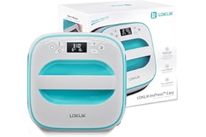 LOKLiK Easy Heat Press Bleu Presse Chauffante Compacte Thermocollante Impression Textile