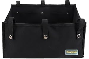 Dongawin Sac de déambulateur sous Le siège pour déambulateur à Quatre Roues, Sac fourre-Tout de Rangement pour Marcheurs pour senoirs, Accessoires de déambulateur (amélioré, Grand, Noir)