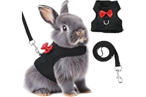 PRASACCO Soft Breathable Mesh Rabbit Leash Vest with Safety Buckles