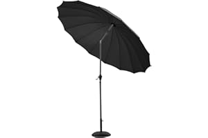 SUNTIME Shanghai 2.7m Parasol Black with Crank & Tilt