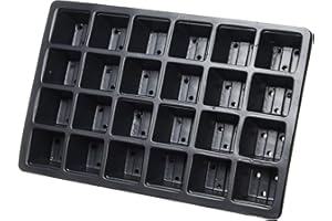 Bosmere N256 Garden Care Seed Tray Inserts, 24 Cells, Pack of 5, Black