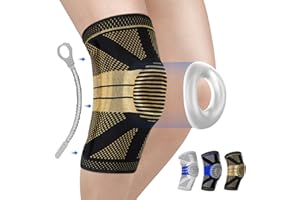 Flexiver Kniebandage für Damen/Männer, Kompression Kniestütze mit Patella Gel Pads und Seitenstabilisatoren für Meniskusriss, Arthritis, Linddert Kniescherzen, ACL, Laufen, Basketball, Sport