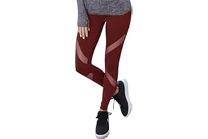 GoVIA Legging pour Femme Pantalon de Course à Pied Pantalon de Sport Respirant Pantalon de Yoga Fitness Taille Haute Long Rayures 4106