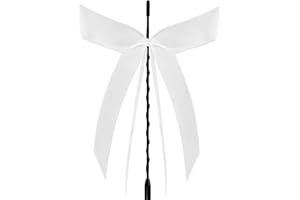 Fairytale Wedding © Décoration de Voiture de Mariage avec 50 Beaux arcs d'antenne en Satin Blanc - Arcs d'antenne de Voiture de Mariage comme décoration de Voiture de Mariage