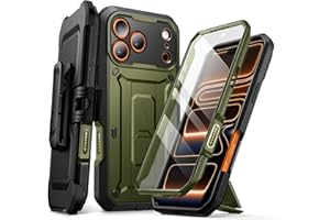 SUPCASE für iPhone 17 Pro Max Hülle 6.9” mit Kamerasteuerungstaste Outdoor Handyhülle 360 Grad Case Bumper Schutzhülle Cover [UBeetle Pro] mit Displayschutz, Ständer und Gürtelclip 2025 (Grün)
