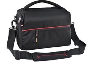 FOSOTO Funda Cámara Réflex Impermable y Anti-Choque, Bolsa para Cámara DSLR/SLR Canon EOS 4000D 2000D 1300D 250D 700D R6 M50 Sony DSC A6300 A6400 Nikon D500 D5600 D7500 D780 Z50 Panasonic DC DMC