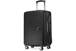 Hauptstadtkoffer - Mitte - 4 Rollen Handgepäck Hartschalen-Koffer Trolley Rollkoffer Reisekoffer, TSA, 55 cm, 42 Liter, Schwarz