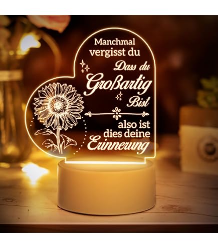 Formano Deko-Kugel Mit Spruch & Timer – 12 Cm LED Lichtkugel Silber