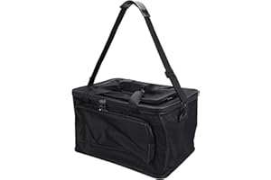 XINCHIA Large Art Craft Tote Bag Storage Bag Water-Resistant Foldable Art Supplies Carry Case Cosmetic Handbag Handy Travel Tool Box Palette Paints Sketchbook Container Brushes Canvas Carrier Zipper Tote Bag