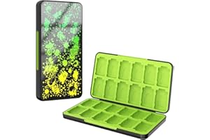 ‎MOKO MoKo Spiel Aufbewahrungsbox Kompatibel mit Nintendo Switch 2/Switch OLED 2021/Lite, Game Card Genrics Speicherkarten Spiele Tasche Organizer für Spielkarte