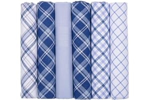 SURF THE SHOP STS Mens Handkerchiefs 100% Cotton Boxed Hankies Hankys Mens Quality Gift 6/7 Pack