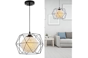 EYLM Lámpara Colgante Vintage de Metal, Lámpara de Techo Interior para Cocina, Sala, Comedor, Dormitorio (Diámetro 30 cm)