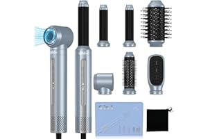 Styler 6 in 1, UKLISS Spazzola ad Aria Calda Air Styler, 1400 W, Asciugacapelli, 2 Impostazioni di Temperatura e Aria Fredda, per Capelli Ricci, Lisci e Asciutti