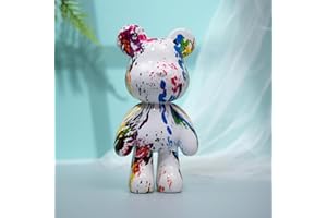 Coniuty Resin Bear Statue Decor for Home, Animal Sculpture Ornament for Indoor Room (Type C)