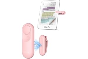 Stouchi Page Turner Remote do akcesoriów Kindle Paper white Colorsoft Oasis Scribe eReaders 2w1 Magnetic Kindle Clicker Control Lightweight do tabletu Kindle iPad z paskiem na nadgarstek - różowy