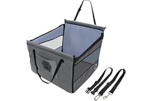 SUPERWSLING Hunde Autositz Sicher & Bequem | Hundesitz Auto mit Belüftung & Stauraum | Klappbar für einfachen Transport (49x49x38 cm)