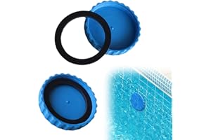 WANTUSHUI 2 Stück Winterstopfen Pool Verschlussstopfen,Winterverschluss Set für Intex und Bestway,Frostsicher & Dicht Winterverschlusskappe,Zubehör Winter,Pool Stopfen Zubehör mit Passenden Dichtungen