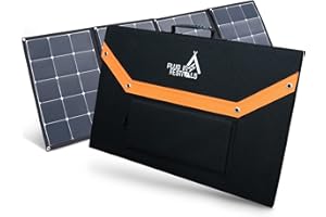 PLUG IN FESTIVALS Solarpanel 220W - faltbares Solarmodul für Camping & Garten - Markenzellen aus den USA - tragbare Solaranlage Komplettset - Solar Modul Wohnmobil
