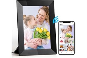 HYJOY Cornice Digitale 8 Pollici,WiFi Digitali Smart con Display Touchscreen IPS HD,8GB Memoria,Rotazione Automatica